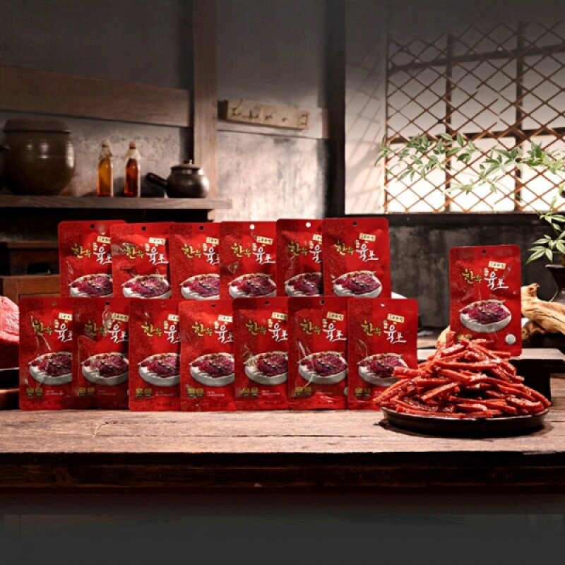 [국내산] 1등급 수제 한우 육포 프리미엄 명품 소고기 비법 육포 우가네