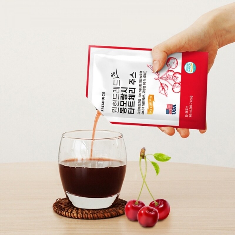 원헌드레드 몽모랑시 타트체리 주스 원액 70ml 30포